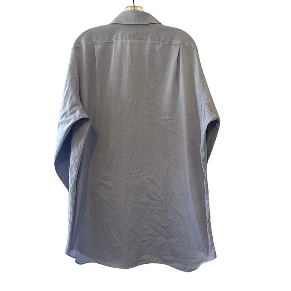 Executive Collection by Tom James Blue Pinpoint Oxford Custom‎ Shirt - Picture 3 of 8